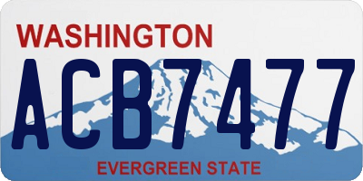 WA license plate ACB7477