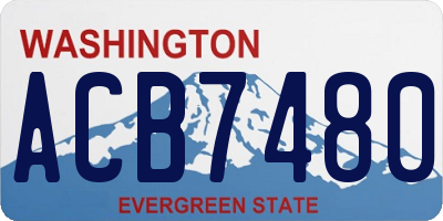 WA license plate ACB7480