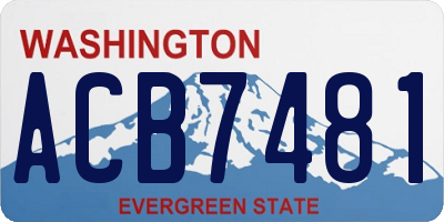 WA license plate ACB7481