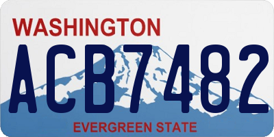 WA license plate ACB7482