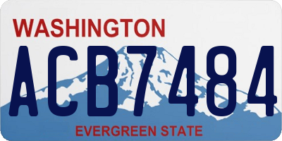 WA license plate ACB7484