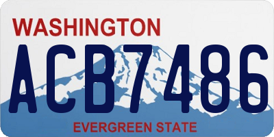 WA license plate ACB7486