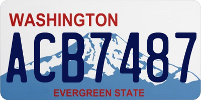 WA license plate ACB7487