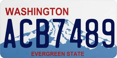WA license plate ACB7489