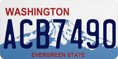 WA license plate ACB7490