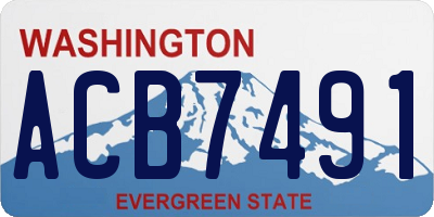 WA license plate ACB7491