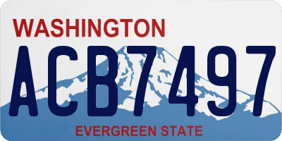 WA license plate ACB7497