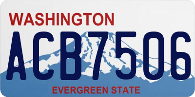 WA license plate ACB7506