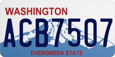 WA license plate ACB7507
