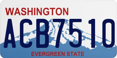 WA license plate ACB7510