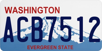 WA license plate ACB7512