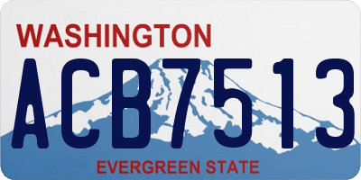 WA license plate ACB7513