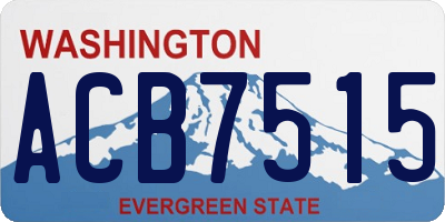 WA license plate ACB7515