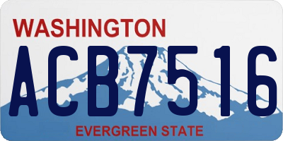 WA license plate ACB7516