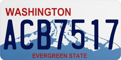 WA license plate ACB7517