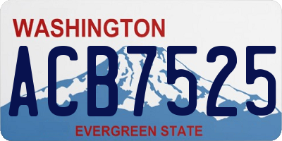 WA license plate ACB7525