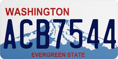 WA license plate ACB7544