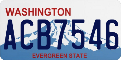 WA license plate ACB7546
