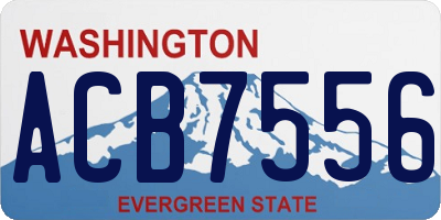 WA license plate ACB7556