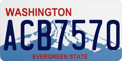 WA license plate ACB7570