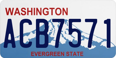 WA license plate ACB7571