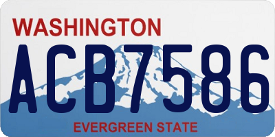 WA license plate ACB7586
