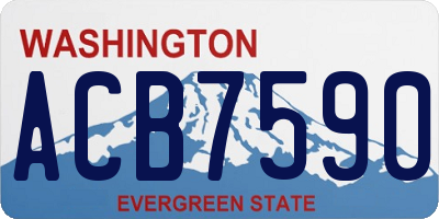 WA license plate ACB7590