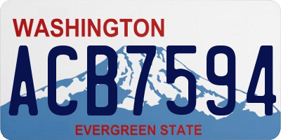 WA license plate ACB7594