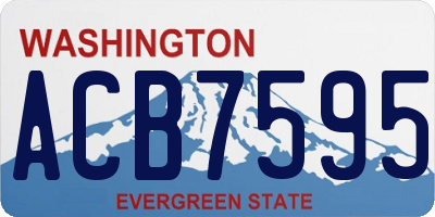 WA license plate ACB7595