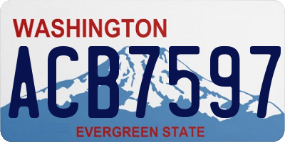 WA license plate ACB7597