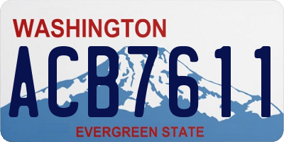 WA license plate ACB7611