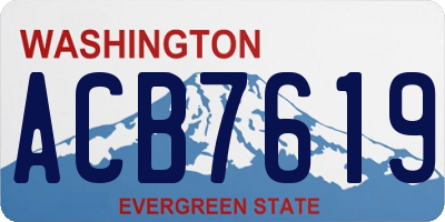WA license plate ACB7619