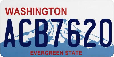 WA license plate ACB7620
