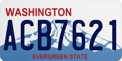 WA license plate ACB7621