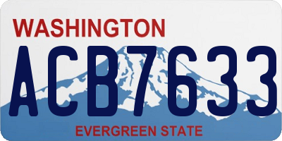 WA license plate ACB7633