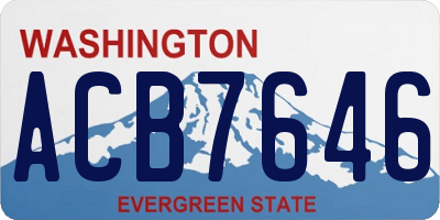 WA license plate ACB7646