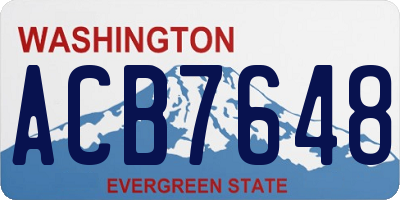 WA license plate ACB7648