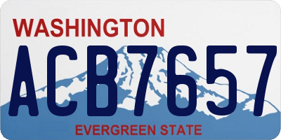 WA license plate ACB7657