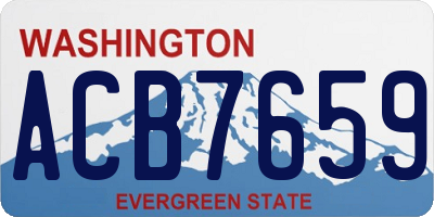 WA license plate ACB7659