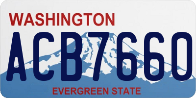 WA license plate ACB7660