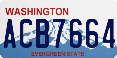 WA license plate ACB7664