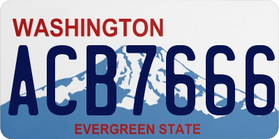 WA license plate ACB7666