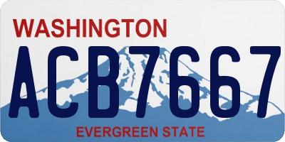 WA license plate ACB7667