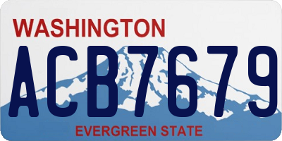 WA license plate ACB7679