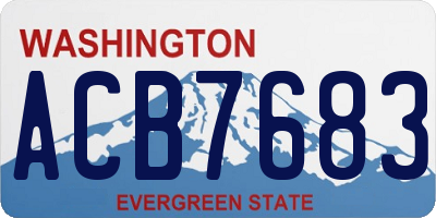 WA license plate ACB7683