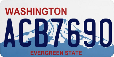 WA license plate ACB7690