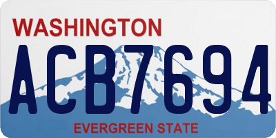 WA license plate ACB7694