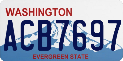 WA license plate ACB7697