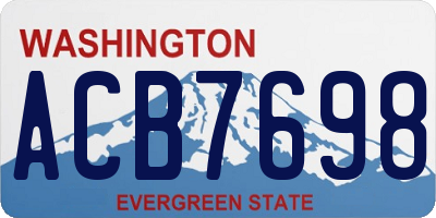 WA license plate ACB7698