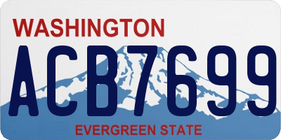 WA license plate ACB7699